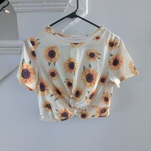 Pastels Sunflower Print Women's Top